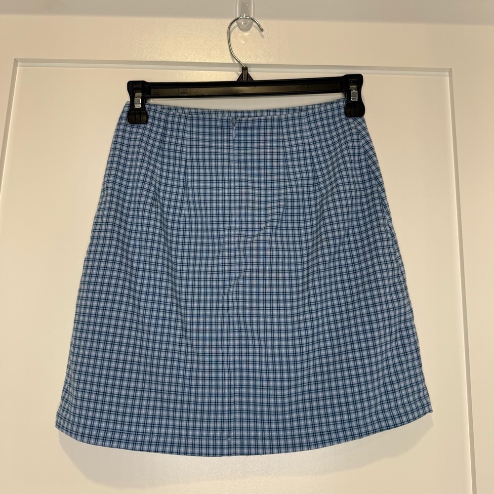 Brandy Melville Blue Plaid Skirt - Picture 3 of 11